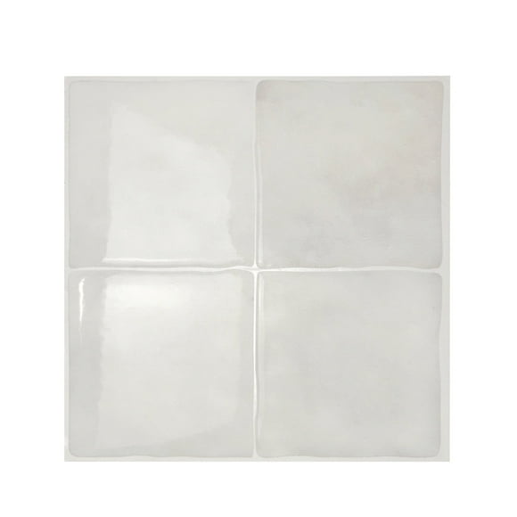 Smart Tiles - Carreaux Adhésifs 3D à Peler et Coller, Beige & Gris - Lot de 5 9 Pouces x 9 Pouces