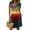 Orange, variant on Women's 4th of July 250th Anniversary Patriotic Dress Short Sleeve Button Neck Printed Star Pattern Crew Neck Casual Independence Day USA Flag Summer Everyday Wear Round Neck Dress Blue L