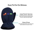 thumbnail image 4 of N'Ice Caps Little Boys Baby Sherpa Lined Fleece Hat Mitten Winter Set - Trains Kids Toddlers Navy, 4 of 5