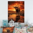 thumbnail image 2 of Designart "Cattle Silhouette Charm I" Animals Metal Wall Decor, 2 of 5