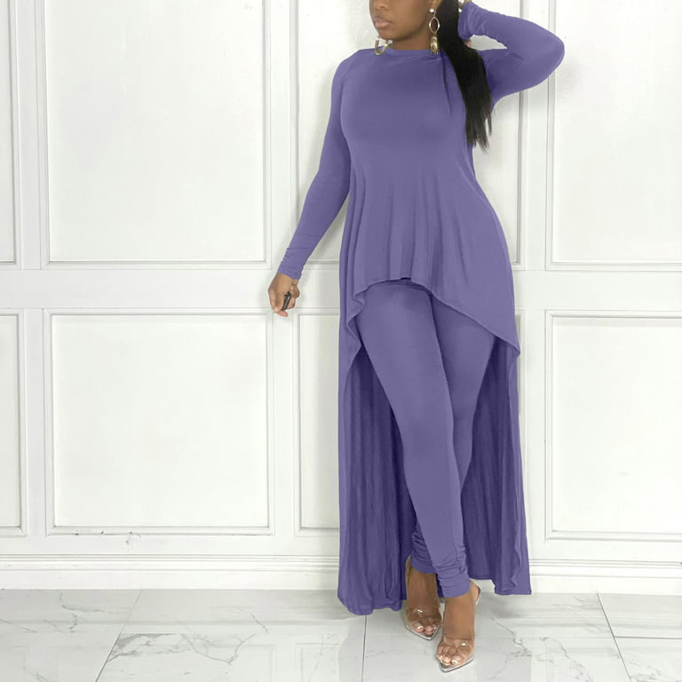 Fall Winter Women Stretchy Wear 2022 Solid Color 2 Piece Top And Pants Set  Ladies Casual Two Pcs Outfits Pant Outfits for Wedding Lavender Business  Suit Women Fall Cute Outfits Women Dress