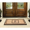 thumbnail image 7 of A1 Home Collections Rubber & Coir Mat, Heavy Duty, Extra Large, Front Door Mat 24"X48", Black/Beige Doormat Monogrammed F, 7 of 7