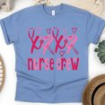 thumbnail image 1 of Nurse Crew T-Shirt with Pink Heart Stethoscope Design, CarolinaBlue, Size M, 1 of 6
