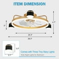 thumbnail image 3 of Oaks Aura 20 inch Starry Night Smart APP Remote Control Flush Mount Ceiling Fan with Light for Bedroom, 3 of 8