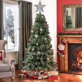 thumbnail image 2 of 10.7 Inch Silver Christmas Star Tree Topper, Metal Glittered Christmas, 2 of 5