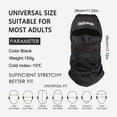 thumbnail image 6 of Adowan Unisex  Balaclava Ski Mask- Fleece Thermal Breathable Winter Gear Neck Warmer Windproof Cold Weather Face Mask, Black, 6 of 6