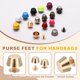 thumbnail image 3 of Uxcell 10 juegos de remaches de bolso de mano, pies de 12mm / 1/2" con tornillo, picos de cabeza plana, remache, hebilla para cuero, DIY para collar, cinturón, bolsa, tote, dorado claro, 3 of 7