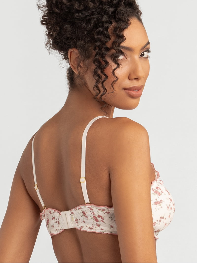 Jessica Simpson Women's Ruffle Rib Bralette, Size S-XXXL - Walmart.com