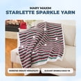 thumbnail image 2 of Mary Maxim Starlette Sparkle Yarn Ice Blue Glitter Yarn Knitting and Crocheting 196 Yards, 2 of 7