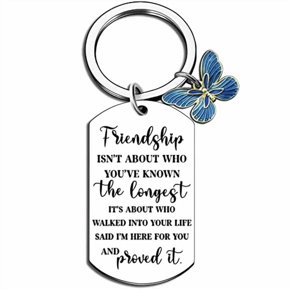 Isiyu Lightweight Friendship Message Keychain, Silver, 1 Count Key Chain