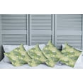 thumbnail image 2 of Ambesonne Spring Throw Pillow Cover 4 Pack, Tropic Exotic Palm Trees, 18", Green Ecru, 2 of 5