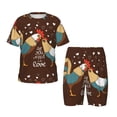 thumbnail image 1 of Balery Rooster And Chicken Conjunto de Pijama Infantil de Manga Corta con Estampado – Ropa de Dormir de Algodón Suave-Medium, 1 of 6