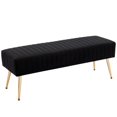 thumbnail image 6 of SYNGAR Blue Fabric Bench, Button-Tufted Upholstered Bench for Bedroom End of Bed, 45 inches, D5320, 6 of 7