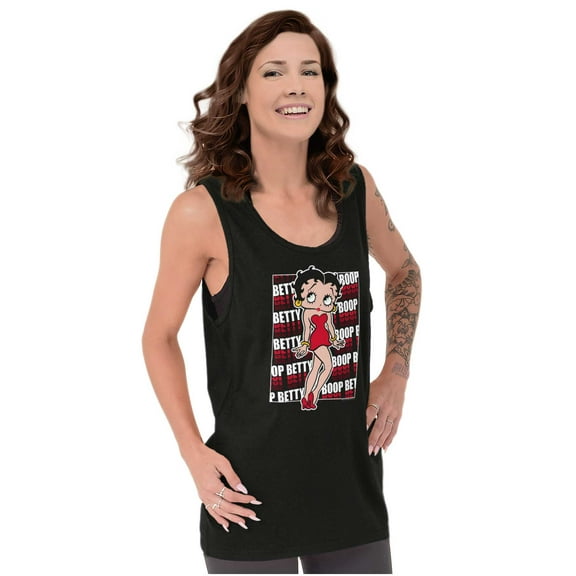 Retro Betty Boop Cartoon Gradient Tank Top Tee Shirt Women Brisco Brands S
