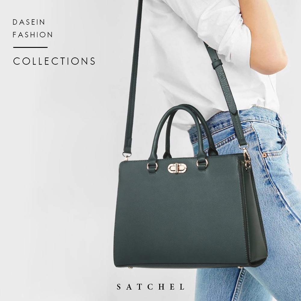 Dasein Women Handbags Fashion Satchel Purses Top Handle Tote Work Bags Shoulder Bags with Matching Clutch
