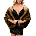 thumbnail image 2 of Fewfanhot Women's Winter Faux-Fur Wraps and Shawls Bridal Scarf for Party Wedding Bride and Bridesmaids, 2 of 4