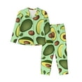 thumbnail image 1 of Balery Avocado With Seeds Conjunto de Pijama con Estampado para Mujer, Conjunto de Dos Piezas con Manga Larga, Ropa de Dormir Suave con Bolsillos, Pijamas Cómodos-XX-Large, 1 of 7