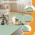 thumbnail image 2 of Cat Litter Mat, Extra Large 51" x 25.6" Silicone Mat Litter Trapping Mat for Scatter Control, Soft on Kitty Paws, Easy to Clean (Green), 2 of 13