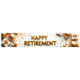 thumbnail image 2 of LUUFILx Happy Retirement Banner Durable Festive Party Backdrop Celebration Background Indoor Outdoor Event Decoration Photography Props Gold Accents, 2 of 7