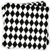 Gift Boutique 100 Black and White Plaid Luncheon Napkins Disposable Paper Checkered Lunch Napkin Halloween Race Car Picnic Barbecue Camping Birthday Party Supplies