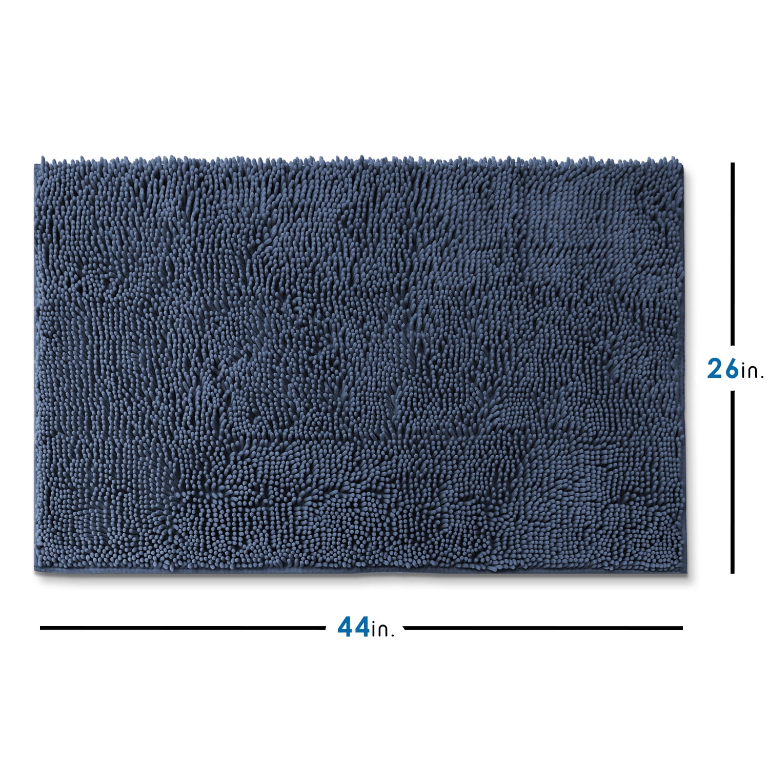 Nestl Bathroom Rugs, Machine Washable Bath Mats For bathroom Floor Rugs, Nonslip Backing Rubber Bath Rug, Navy