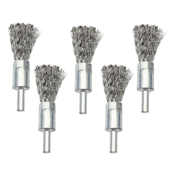 FOLOYORI 5Pcs Round Wire Brush for Metal Surfaces 2.76x0.71x0.71in
