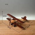 thumbnail image 2 of Retro Aircraft Handicraf Wooden Airplane Model,Vintage Biplane Model Desktop Decoration Photo Props Souvenir Collectible, 2 of 6