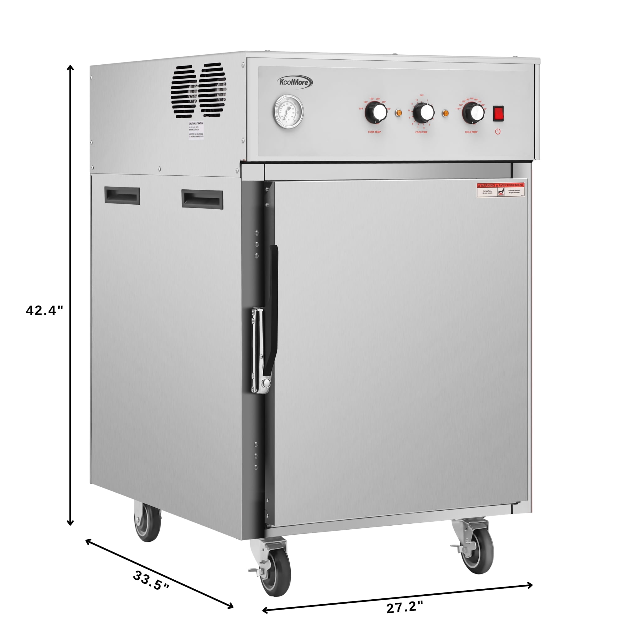 33 in. Half Size One-Door Commercial Cook And Hold Oven, 3000W/240V in Stainless-Steel (KM-CCAH3-1D)