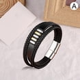 thumbnail image 4 of Pulsera de Cuero Trenzado Tejido Pulsera de Brazalete de 21 Cm de Brazalete, A Yuyangstore Pulseras anchas de puño, 4 of 8