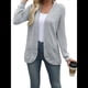 thumbnail image 3 of Suéter Cárdigan para Mujer, Abierto Al Frente, de Larga y con Bolsillos. Gris XXL, 3 of 9
