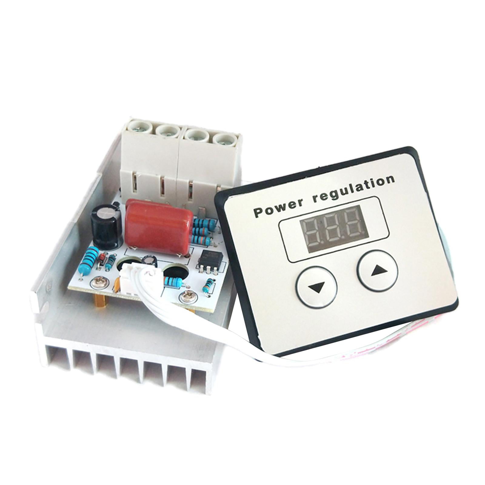 AC 220V 10000W SCR Voltage Regulator Speed Control Dimmer Thermostat LED Display 