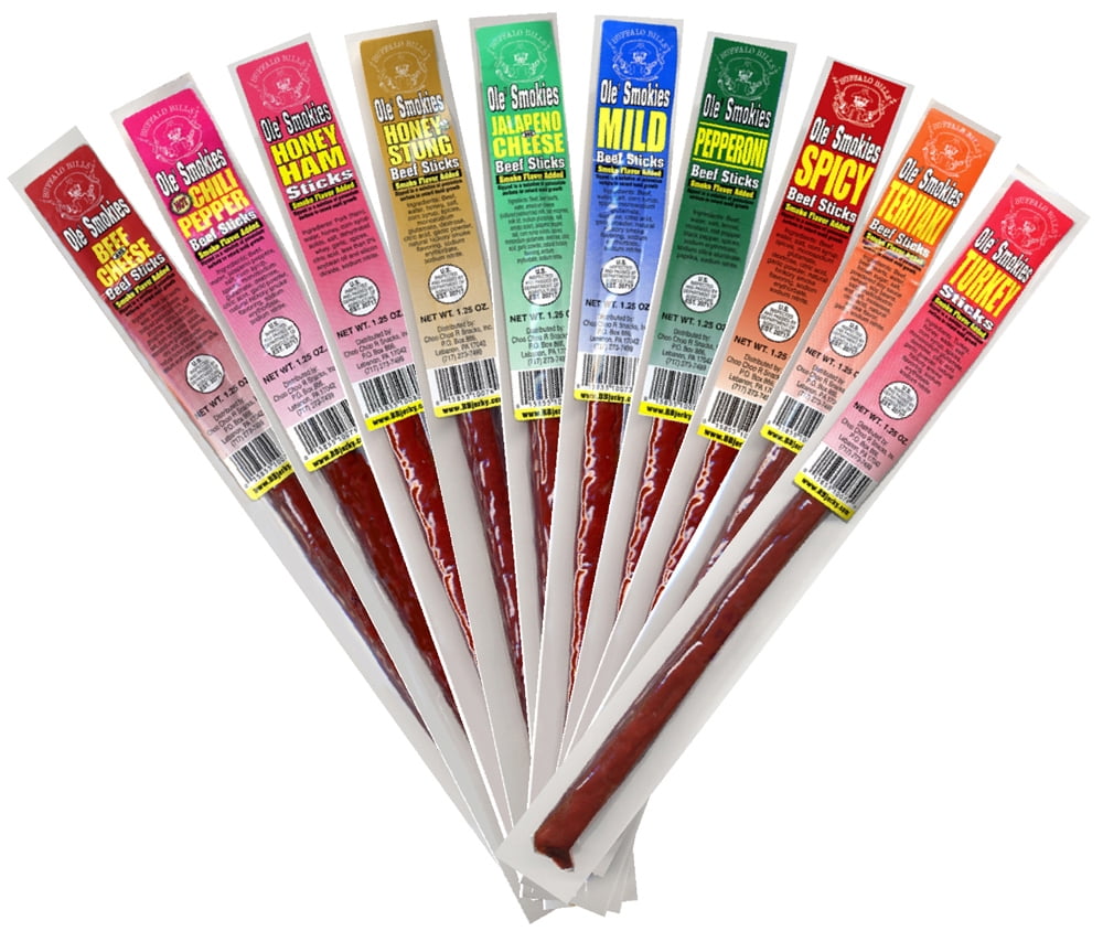 Buffalo Bills 15-Piece Beef Jerky & Beef Stick Black Velour Wine Gift Bag (15 mixed packs)