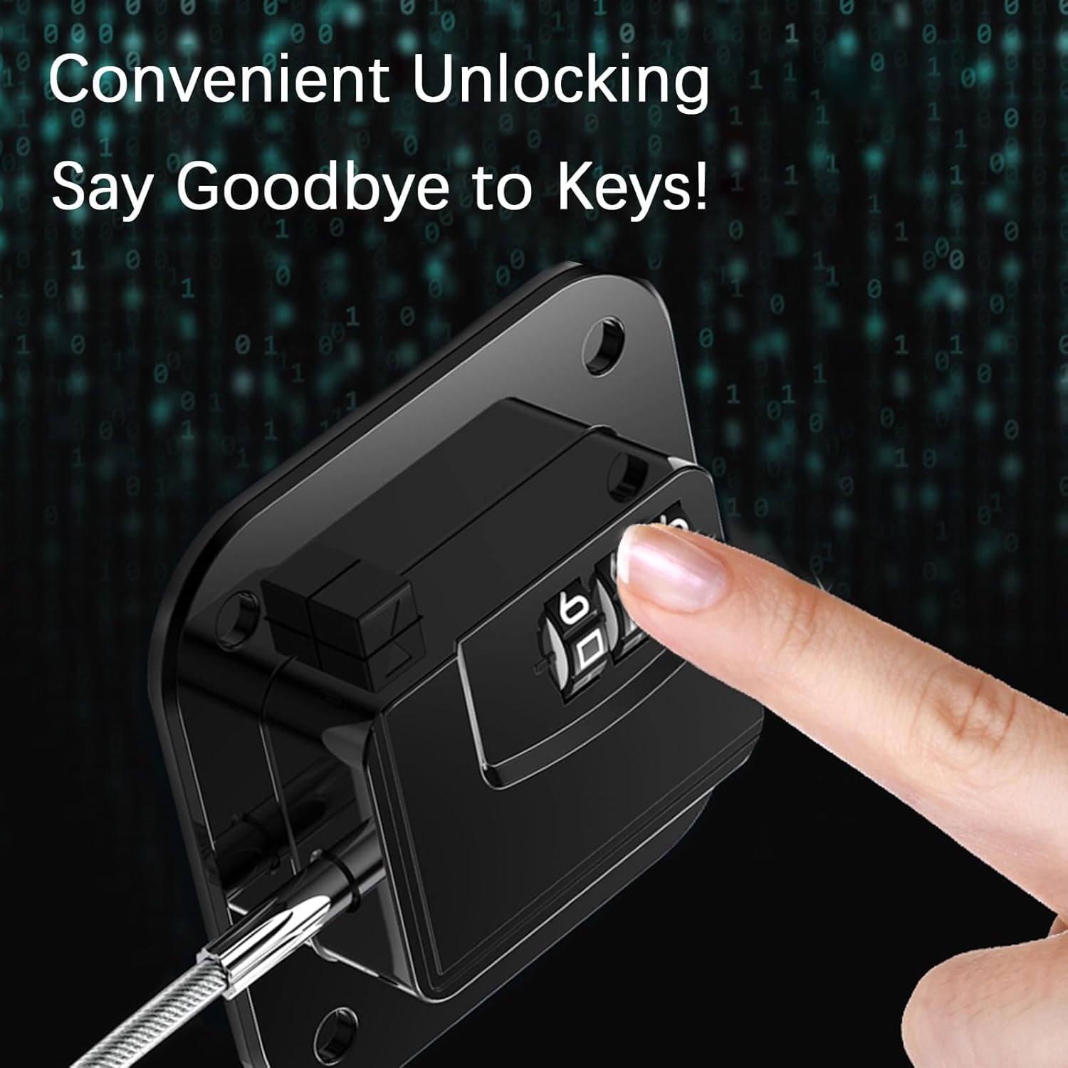 ABCISI Refrigerator Lock, Heavy Duty Combination Fridge Lock for Fridge, Cabinets, Window, Drawers and Child Safety Cabinet Locks, Strong Non-Marking Adhesive No Drilling (Black, 4 Pack)