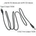 thumbnail image 6 of Yammee USB C To DC5.5x2.1mm Charging Cable for 5V Fans, Monitors LED Lights Speakers and More Power Cord, 6 of 9