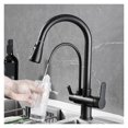 Matte Black Touch Kitchen Faucet With Pure Water Function Dual Handle