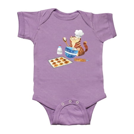 

Inktastic Baker Kitty in Hat with Cookies Gift Baby Boy or Baby Girl Bodysuit