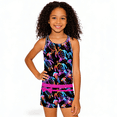 thumbnail image 6 of Girls Swimsuit Two Piece Set Tankini Crop Top Swim Shorts Bathing Suit Sizes 8-9Y, 6 of 7