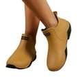 thumbnail image 2 of IUJSOY Womens Mens Waterproof Rain Garden Shoe Outdoor Slip on Rubber Rain Shoes Short Ankle Booties Garden Clogs, 2 of 7