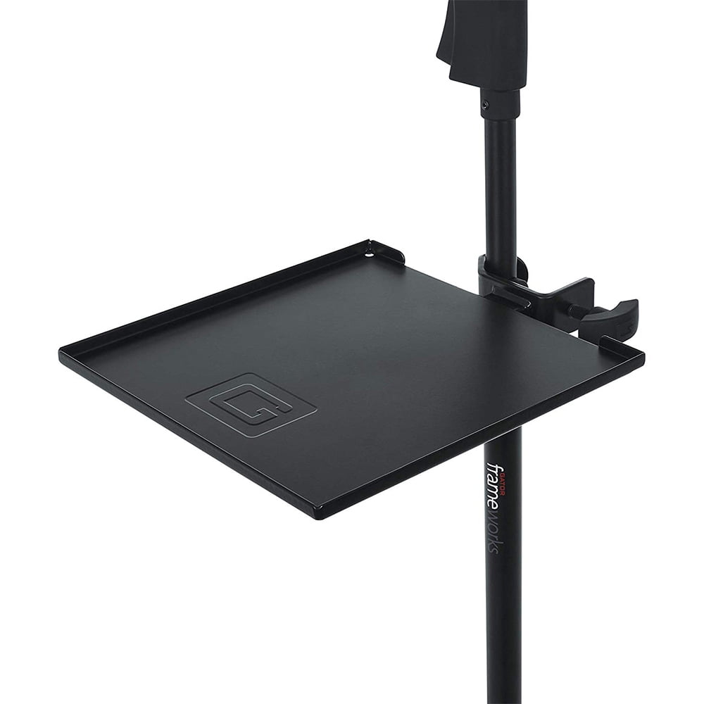 Gator GFW-SHELF0909 Gator Frameworks small microphone stand clamp-on utility shelf, capacity up to 10lbs.