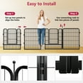 thumbnail image 5 of Jhsomdr Dog Playpen Dog Fence Outdoor, 32" Height Metal Dog Pen 20 Panels Puppy Playpen with Doors Indoor Pet Fence Exercise Pen for RV, Camping, Garden, 5 of 9