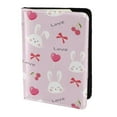thumbnail image 2 of Pofeuu Love Rabbit Print Travel Document Organizer Passport Holder Men Women for Family (6.5 in x 4.5 in),Wallet Holder Credit Card Clutch Bag Case, 2 of 5