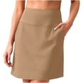 thumbnail image 2 of Gamivast Skirts for Women High Waisted A-Line Mini Skirt with Pockets Tennis Skirt Athletic Skirt Golf Skirt Pickleball Skirt Casual Workout Summer Daily Wear Khaki XXL, 2 of 5