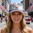 thumbnail image 6 of US Vintage Washed Style 250th Anniversary Hat, America 250 Year Anniversary Hats with Floral Flag Print, US 250th Anniversary Embroidered Detail Cap, Patriotic Baseball Cap, 6 of 9