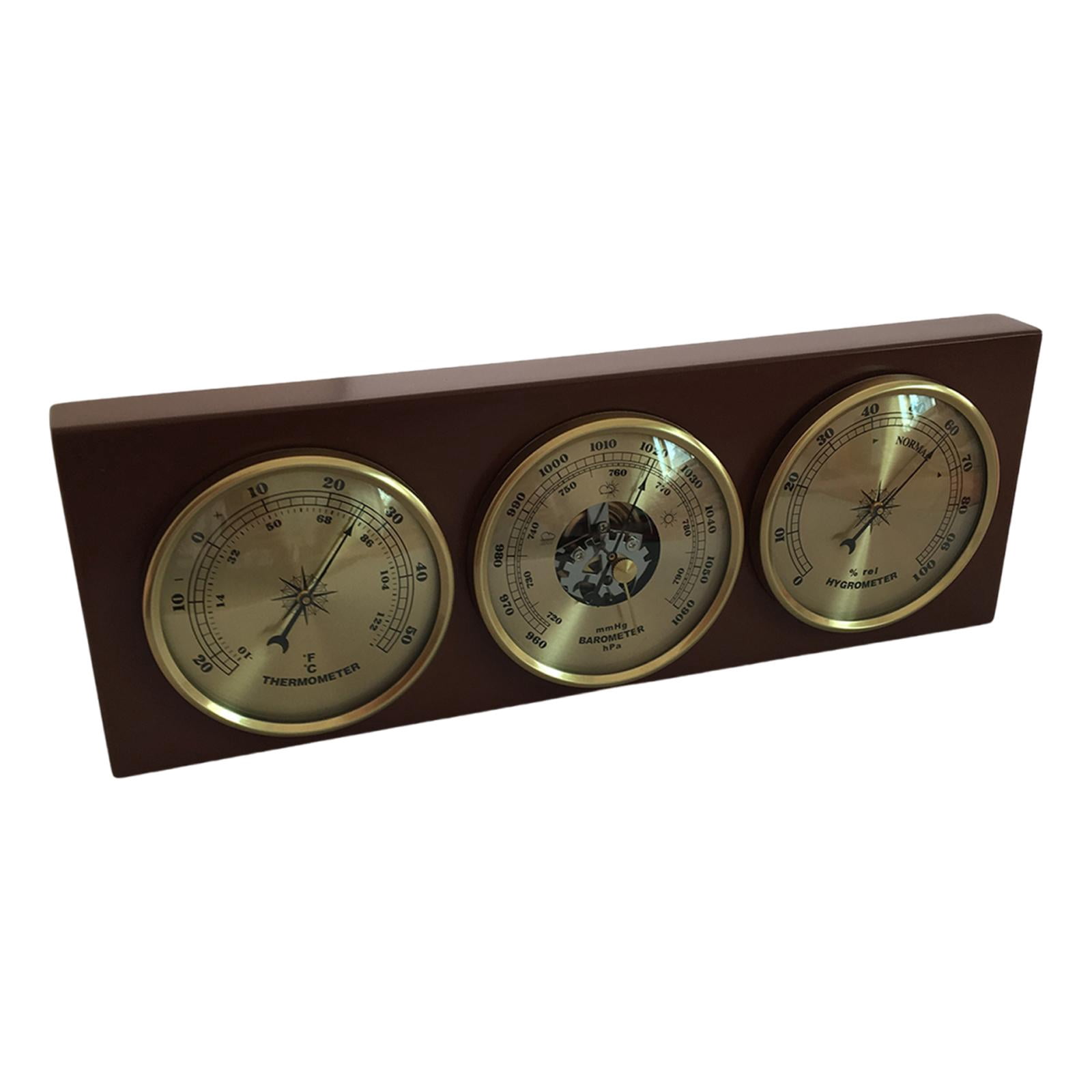 CarpNettore Thermometer Hygrometer Barometer Meter Wall/tabletop Temperature Gauge Dial Type