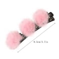 thumbnail image 4 of Fiudx Horquilla de Invierno, Pinza para El Pelo con Pompón, Elegante Pinza para Flequillo, Accesorio Versátil para Coleta, Cambio Rápido de Peinado, Ideal para Fiestas, Bodas y Escuelas, Solución par, 4 of 4