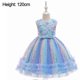 thumbnail image 2 of Vestido de princesa, vestido sin mangas con estampado de arcoíris para niñas pequeñas, vestido de malla de tul estilo corte para disfraz de fotografía de fiesta y vacaciones, 2 of 5