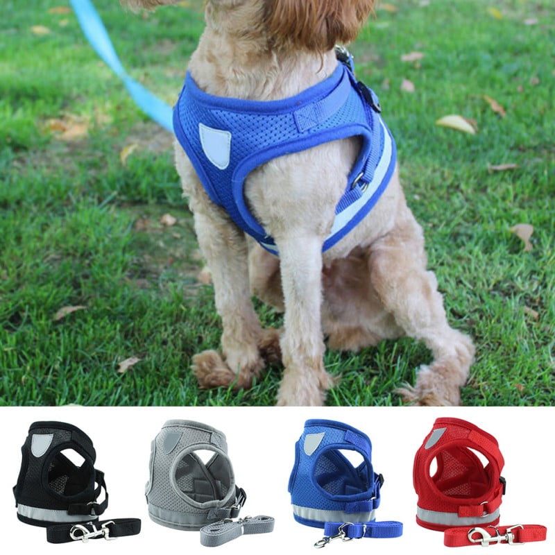 WONDERPUP Soft Mesh Dog Harness No Pull Walking Comfort Padded Vest Harnesses Adjustable 