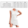 thumbnail image 1 of Vestido Con Dobladillo Cruzado, Vestido Con Dobladillo Cruzado Y Manga Con Volantes, Vestido Informal Elegante De Manga Corta Para Playa De Verano Para Mujer, Vestido Blanco Para ANGGREK Otros, 1 of 5