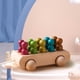 thumbnail image 1 of Vehículos de juguete de madera con muñecos de clavija de arco iris Creatividad Juego de rompecabezas de madera para bebés Coche de tracción para bebés Baoblaze empujar juguetes, 1 of 8