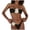 Black*, variant on Women's Bikini Sets Summer Solid Color Crop Tops Tube Bra Floral High Waist Slim Fit Trendy Vacation Swimsuit